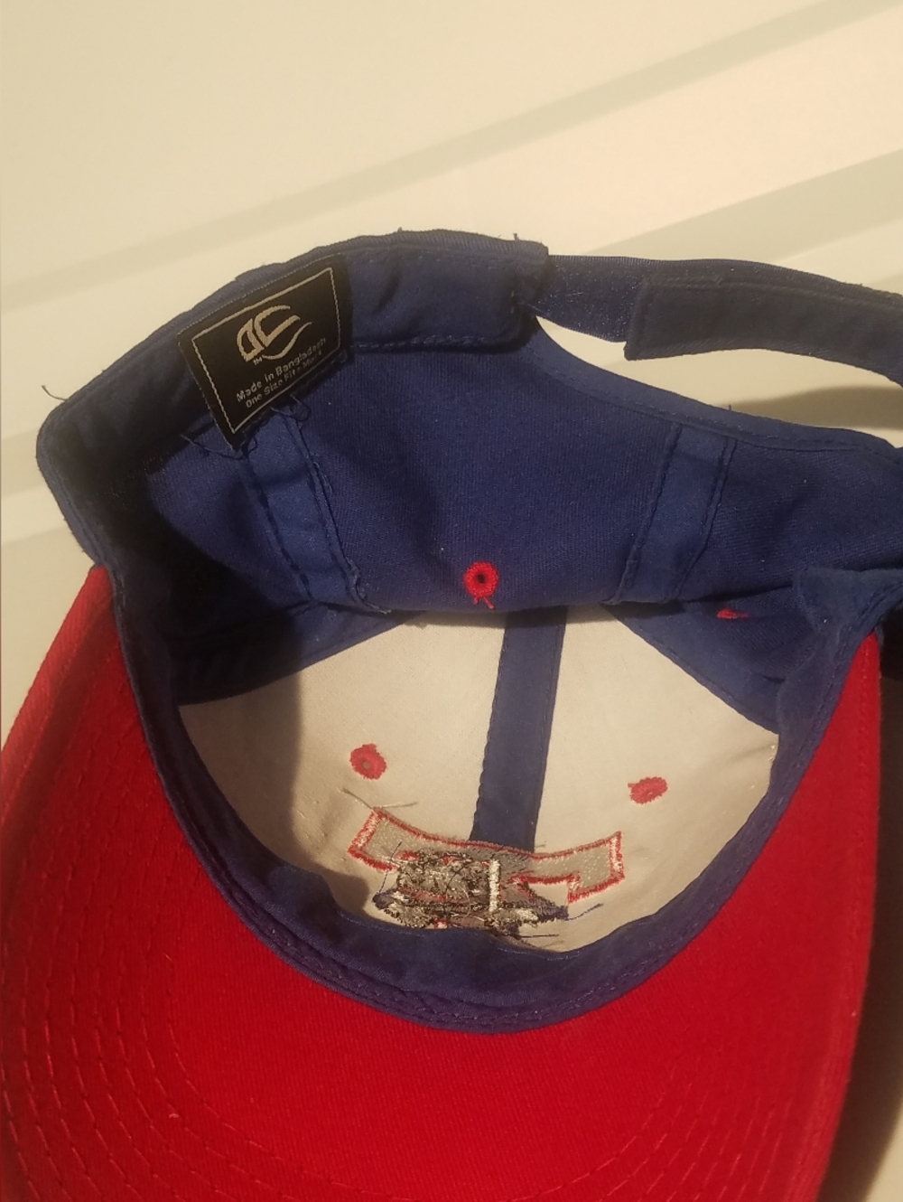 Men Louisana Tech Bulldogs Blue Red Cap Adjustable - Picture 3 of 3